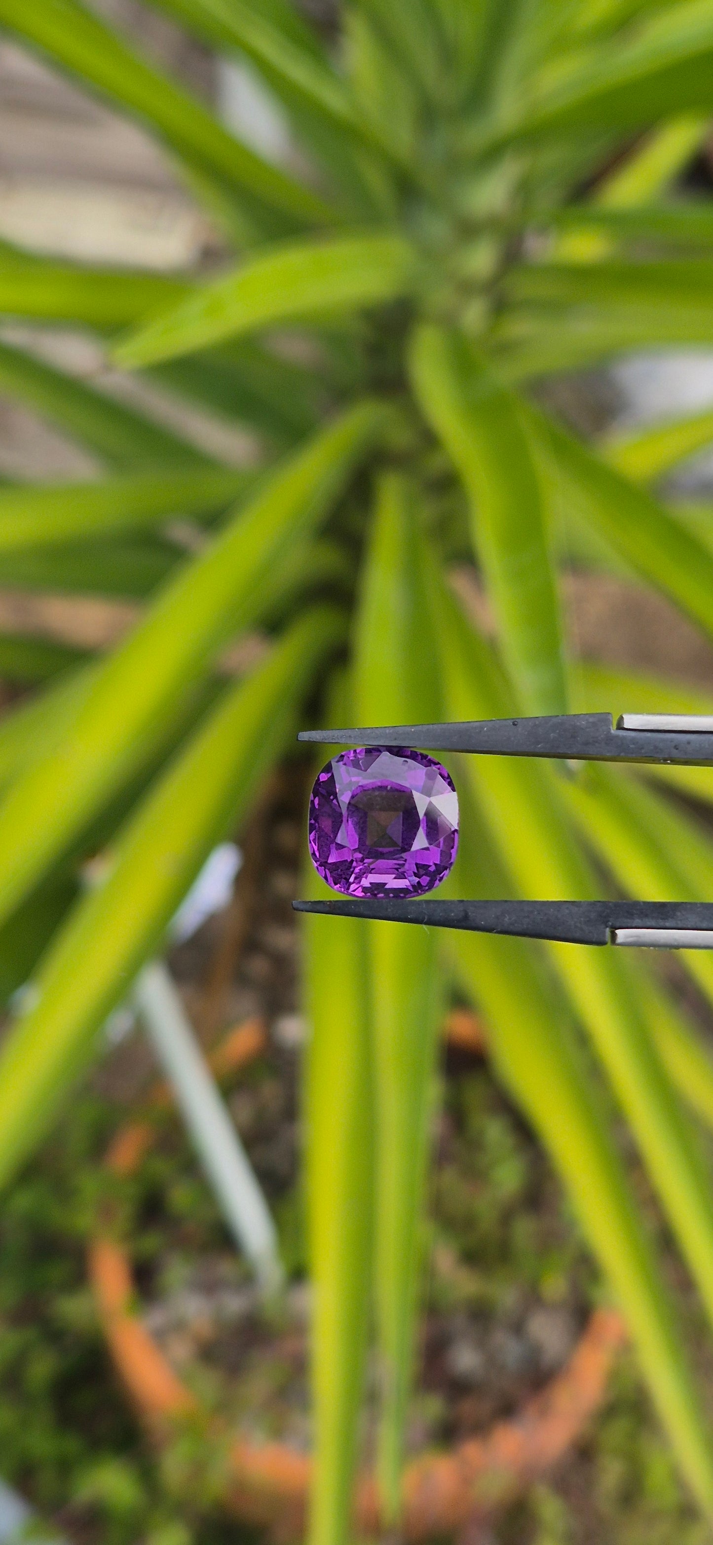10.35ct Natural Cushion cut Amethyst