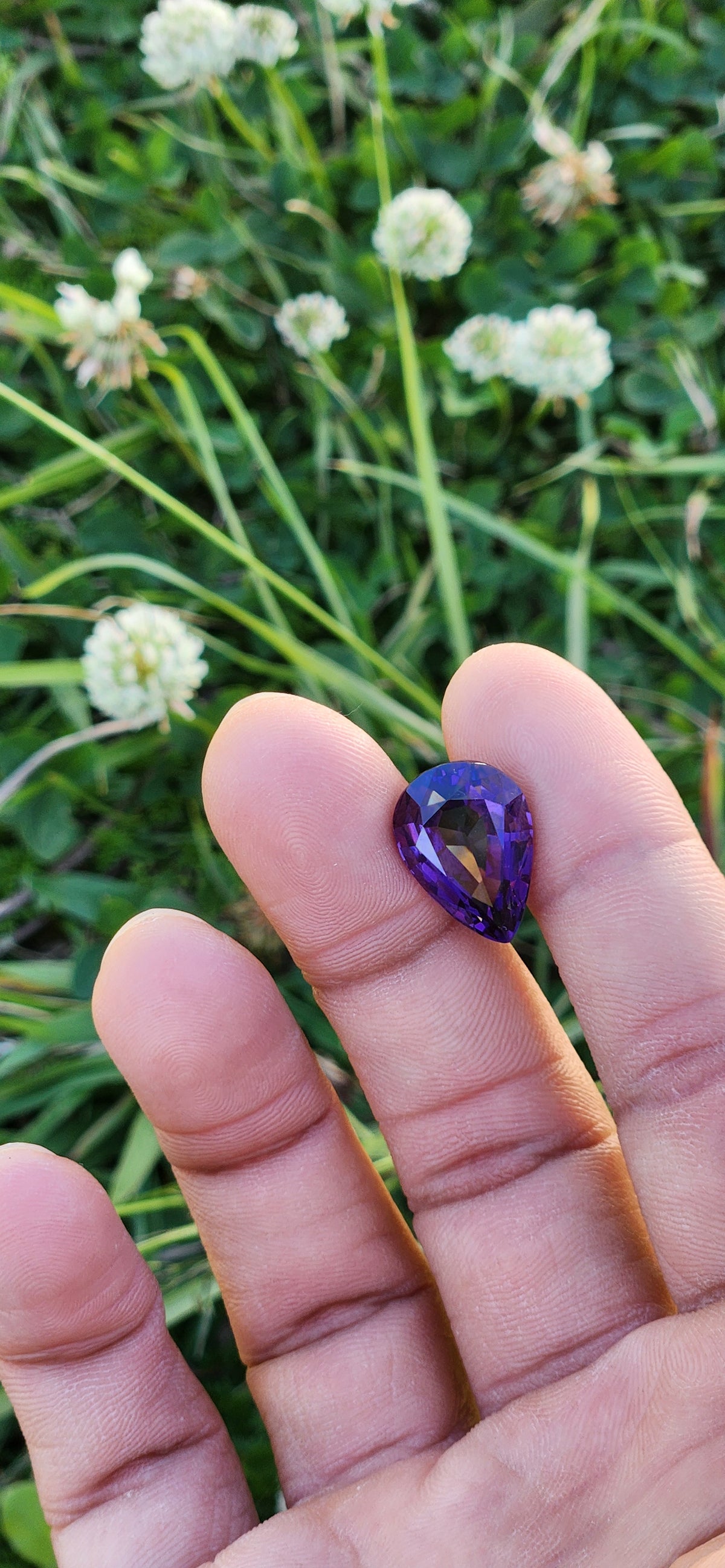 Deep Violet 11ct Pear cut Amethyst